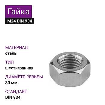 Гайка М30 DIN 934 оцинк.